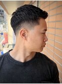 メンズカットスキンフェードベリーショートパーマ
