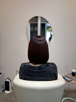 シプ 丸亀(sip)&nbsp;ピンクブラウン　チェリーピンク　切りっぱなしボブ　ボブヘア