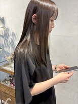 ミント(mint) ☆オリーブグレージュ☆ブリーチなしダブルカラー☆レイヤー