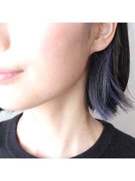 デコヘアーフラッペ(DECO HAIR frappe) ネイビーアッシュ!インナーカラー