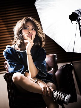 カッファ 東銀座(CUFFA) 【CUFFA】無造作カールデザインカラー大人ボブ東銀座築地新富町