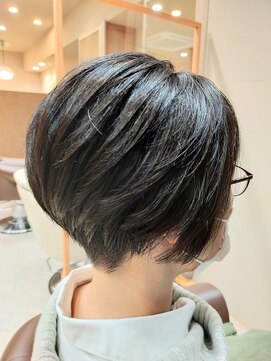 ヘアサロンアンドヘアメイクディー(hair salon hair make D) 仙台D オリジナルボブ×マッシュショート 前下がり黒髪style