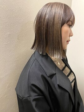 ソイ 下北沢(soi) 【mix】アンブレラカラー/ミディアムボブ/ローライトハイライト