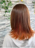 【 I'B 】20代30代40代◎スプリング×インナーカラー×オレンジ