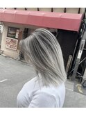 バレイヤージュ☆ホワイトシルバー