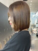 ロンドアジュール 横浜(Lond azur) ■顔周りカットで色気を出せる切りっぱなしボブ 横浜美容院