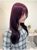暖色 ピンク 赤髪 ラベンダー ハイトーン名古屋 ブリーチ