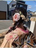 成人式ヘア　振袖ヘア　卒業式ヘア　袴ヘア　水引金箔