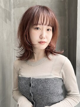 ローリー(Rowlly) #ウルフ＃レイヤー＃オレンジベージュ