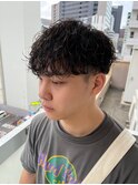 波巻きパーマツイストスパイラルパーマメンズカット名駅名古屋
