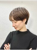 前髪長め大人小顔ショート30代40代50代　藤沢