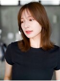 ☆黒髪クラゲヘアーオリーブグレー小顔ココアベージュ韓国ヘア