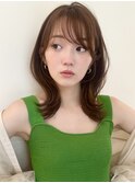 Say.ローズブラウンダークレッドコーラルオレンジロングレイヤー
