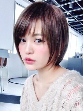 ジーナ 名駅(XENA.) ハッシュボブ/ナチュラルブラウン/ラウンドバング/髪質改善★113