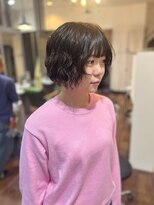 ヘアーワークス ボナ(HAIR WORKS bona.)&nbsp;ミニボブ　ゆるふわウェーブ