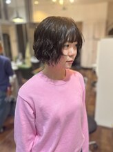 ヘアーワークス ボナ(HAIR WORKS bona.)&nbsp;ミニボブ　ゆるふわウェーブ