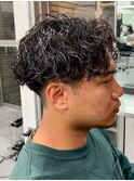 フェザーパーマサーフカール刈り上げセンターパート