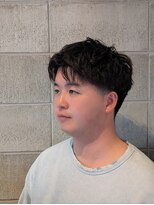 ワンワンオー バーバーショップ コンチネンタル(@110 BARBER SHOP continental)&nbsp;韓国風マッシュアップバングショートミドルフェード