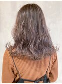 ラベンダーアッシュ_外ハネボブアッシュブラウン_ba261911