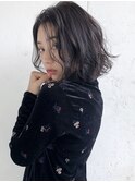大人可愛い黒髪風ブルーブラック