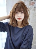 外ハネゆるふわミディ