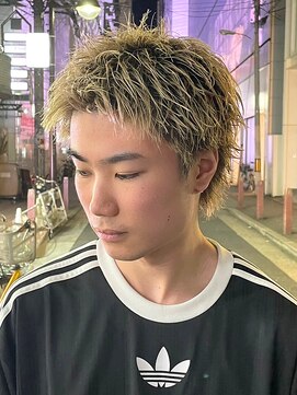 エルマーク 梅田中津(L-MARK) ダブルカラーブリーチケアブリーチミルクティーリタッチシルバー