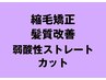 【髪質改善】酸性ストレート＋カット＋トリートメント　￥22000