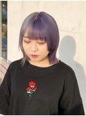 福井/ツートンカラー/パープル/シルバー/ブリーチ/ダブルカラー