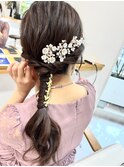ヘアセット/編みおろし/結婚式/卒業式/30代/40代/50代