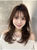 ミニウルフレイヤーカット顔周りカット前髪カット韓国ロング銀座