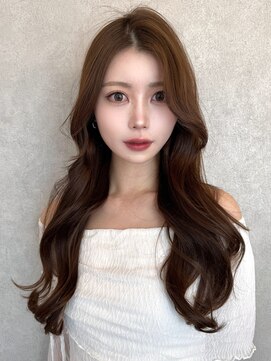 ルームバイシー 新宿(Loom. by Sea) 〇レイヤーカット×くびれ巻き【ミニウルフ/チェリーブラウン】