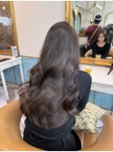 デジタルパーマレイヤーカット顔周り前髪ミディアムロング北千住