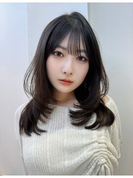 ロンドアベニール 北千住(Lond avenir) ミニウルフレイヤーカット顔周り前髪韓国ミディアムロング北千住