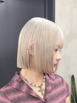 ニコ トウキョウ 渋谷(nico TOKYO) ミルクティーピンクホワイトパープルハイトーンダブルカラー韓国