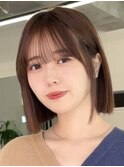 切りっぱなしボブ/くびれボブ/ぱつっとボブ/外ハネボブ