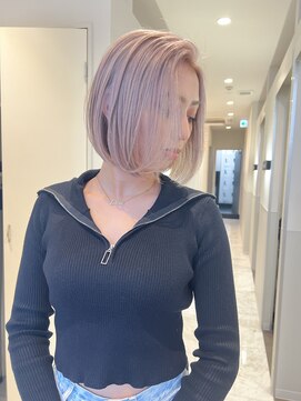 【名古屋/栄】ボブカット/ブリーチ/ミルクティーグレージュ