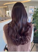 桑名ロングレイヤーカットハッシュカット透明感カラー重めロング