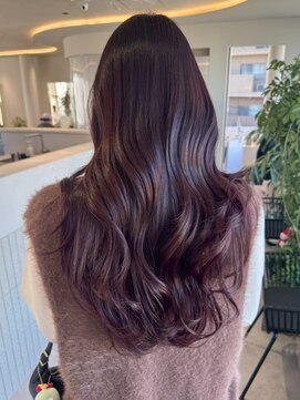 桑名ロングレイヤーカットハッシュカット透明感カラー重めロング