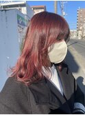ピンクブラウン/ボルドーカラー/ゆる巻き/大人ガーリー