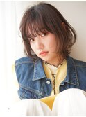 顔まわりレイヤー/デザインカット/水素カラー/艶髪/ショート
