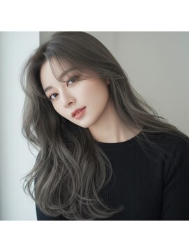 チャチャブラン(cha-cha Blanc) オリーブグレージュ × 韓国風ロングレイヤー