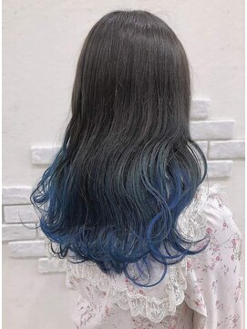 プログレス フレスポ富沢店(PROGRESS) ブルーグラデーションカラー/ブリーチ/デザインカラー