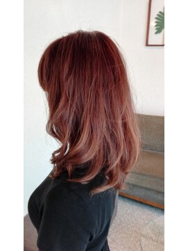 スティルヘア(still hair) 大人可愛い大人美人ピンク系カラーミディふんわりセミロング