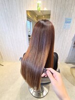 ラクヘアー 上福岡店&nbsp;大人可愛いナチュラルブラウンストレートロング髪質改善TR