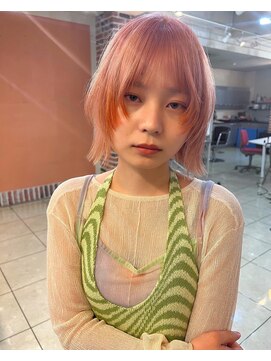 アンドスタイル(&style) &styleコーラルピンクウルフボブ