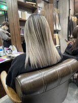 ラフ(LAFF)&nbsp;#バレイヤージュ#グレージュカラー#ボブウルフ#ココアベージュ