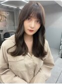 大人可愛いガーリーチョコレートアッシュ韓国レイヤーカット