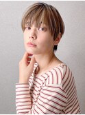 20代30代大人かわいい斜めバンググレージュカラー小顔前髪ボブ