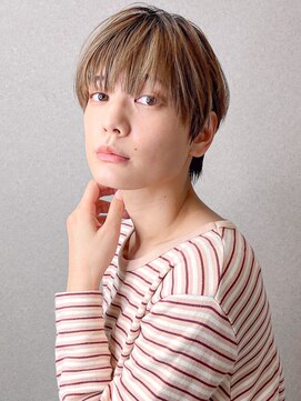 メゾンバイハバナ(maison by HAVANA) 20代30代大人かわいい斜めバンググレージュカラー小顔前髪ボブ