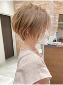 30代/40代/50代/前下がりショートボブ透明感カラー【NAYUMI】★